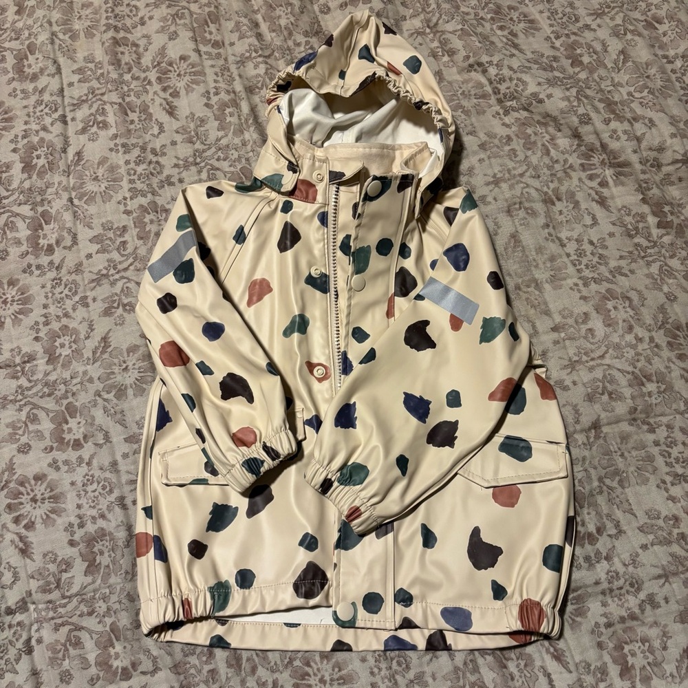H&M Kids' Cream Patterned Raincoat